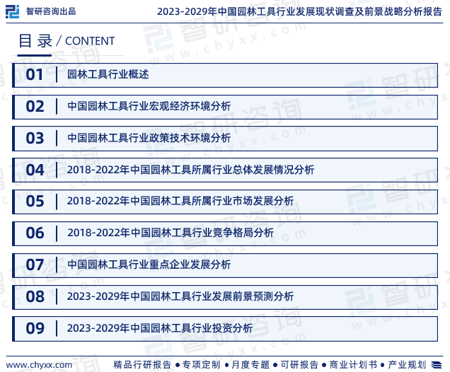6686体育下载：园林工具行业现状！2023年中国园林工具行业市场研究报告（智研咨询）(图2)